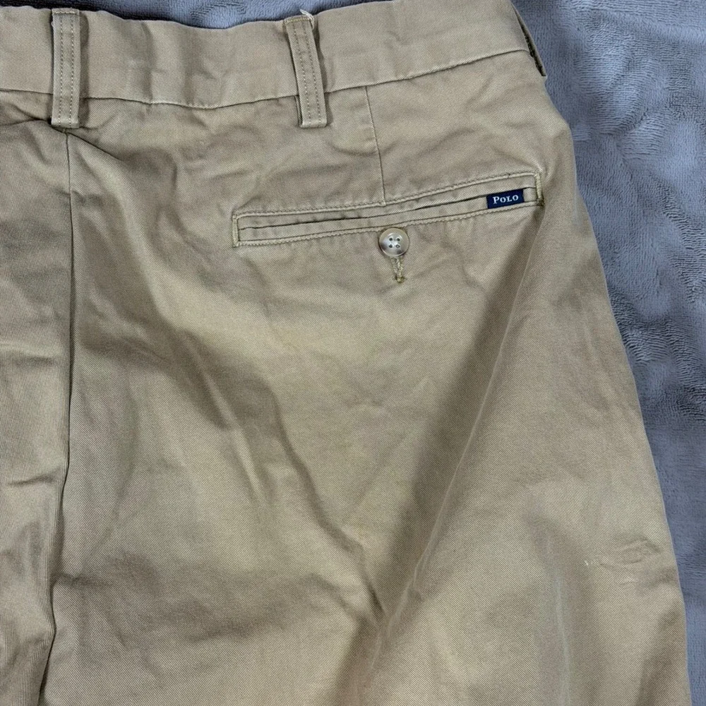 Polo Ralph Lauren Mens Stretch Classic Fit Chino Pants Tan Khaki 34x32